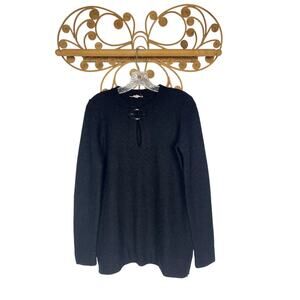 Tory Burch Tunic Sweater Black wool alpaca blend M